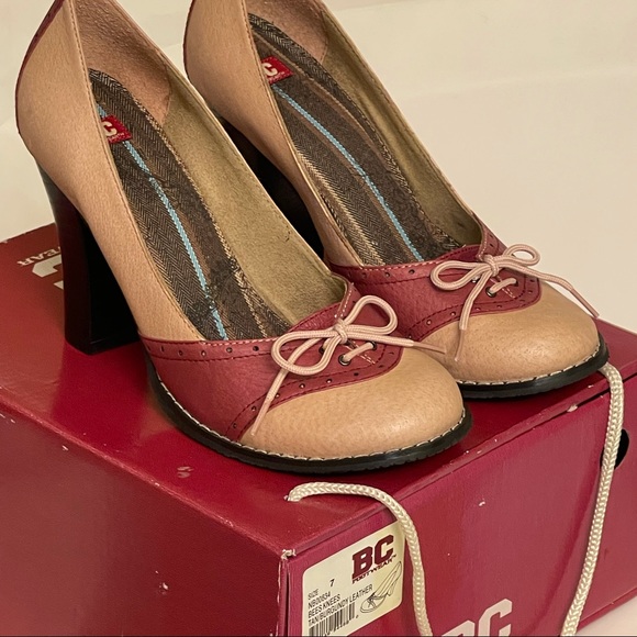 πΊπΊ BG Footwear tan/burgundy Shoes π»πΊ - Picture 4 of 7